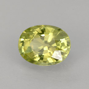 Crisoberillo naturale giallo da 1,45 ct, taglio ovale, VVS