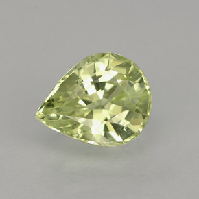 Crisoberillo naturale verde da 1,27 ct, taglio a pera, IF