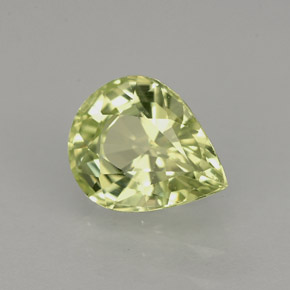 Crisoberillo naturale verde da 1,27 ct, taglio a pera, IF