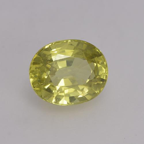 Crisoberillo naturale giallo da 1,41 ct, taglio ovale, VS