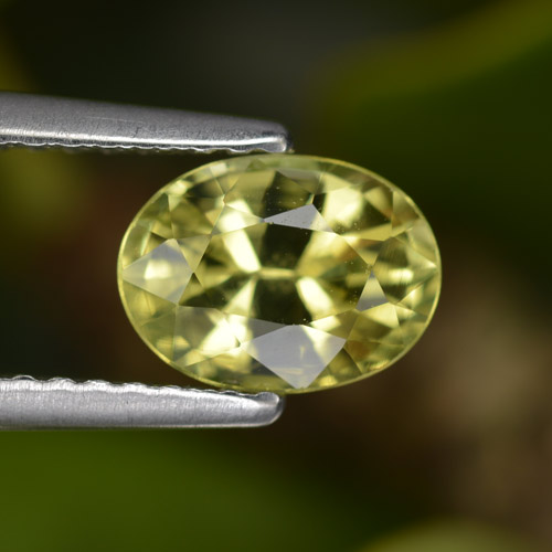Crisoberillo naturale giallo da 1,41 ct, taglio ovale, VVS-VS