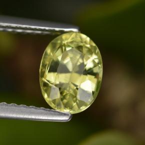 Crisoberillo naturale giallo da 1,41 ct, taglio ovale, VVS-VS