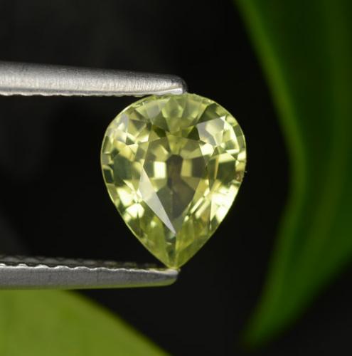 Crisoberillo Giallo verde naturale da 1.20 ct, Forma a pera, VVS-VS