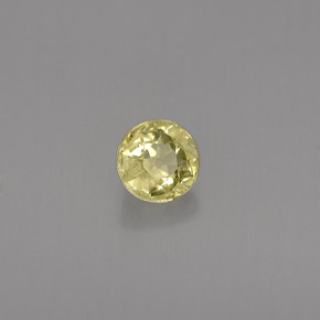 Crisoberillo naturale giallo da 0,46 ct, taglio rotondo, VVS-VS