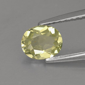 Crisoberillo naturale giallo da 0,57 ct, taglio ovale, VVS-VS