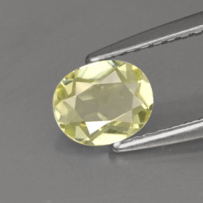 Crisoberillo naturale giallo da 0,62 ct, taglio ovale, VVS-VS