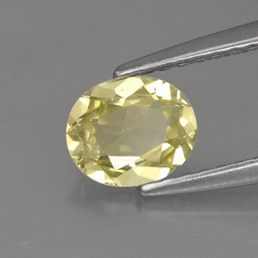 Crisoberillo naturale giallo da 0,68 ct, taglio ovale, VS