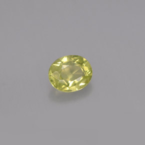 Crisoberillo naturale giallo da 0,45 ct, taglio ovale, VS