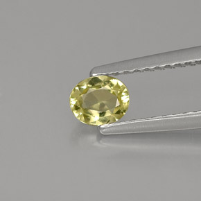 Crisoberillo naturale verde da 0,44 ct, taglio ovale, VS