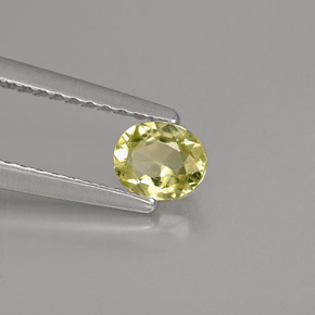 Crisoberillo naturale verde da 0,44 ct, taglio ovale, VS