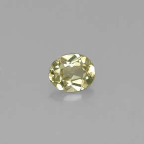 Crisoberillo naturale verde da 0,52 ct, taglio ovale, VS