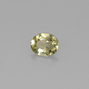 Crisoberillo naturale verde da 0,52 ct, taglio ovale, VS