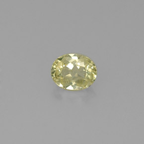 Crisoberillo naturale verde da 0,53 ct, taglio ovale, VS