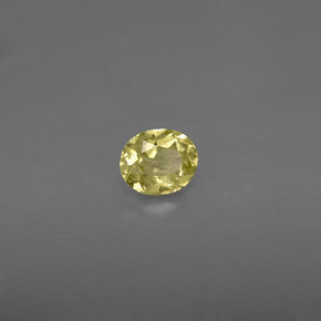 Crisoberillo naturale giallo da 0,44 ct, taglio ovale, VS