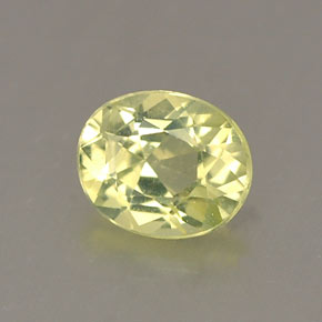 Crisoberillo naturale verde da 0,42 ct, taglio ovale, VS