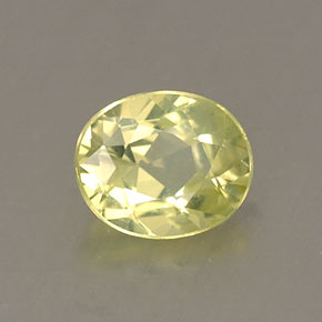 Crisoberillo naturale verde da 0,42 ct, taglio ovale, VS