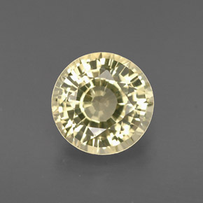 Crisoberillo Giallo naturale da 1.59 ct, Taglio rotondo, VVS-VS