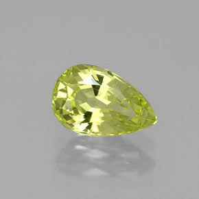 Crisoberillo naturale giallo da 1,25 ct, taglio a pera, VVS-VS