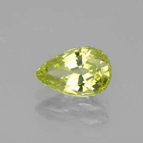 Crisoberillo naturale giallo da 1,25 ct, taglio a pera, VVS-VS