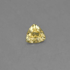 Crisoberillo naturale giallo da 0,40 ct, trillion, VS
