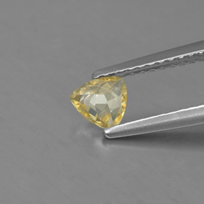 Crisoberillo naturale giallo da 0,40 ct, trillion, VS