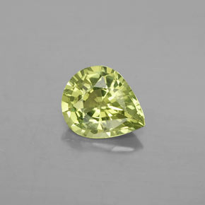 Crisoberillo Verde dorato naturale da 1.30 ct, Forma a pera, VVS-VS