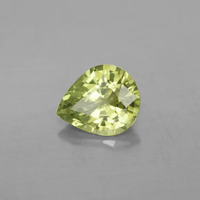 Crisoberillo Verde dorato naturale da 1.30 ct, Forma a pera, VVS-VS