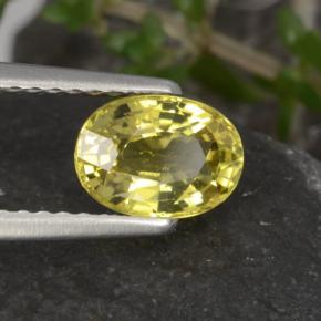 Crisoberillo naturale giallo da 1,12 ct, taglio ovale, VVS
