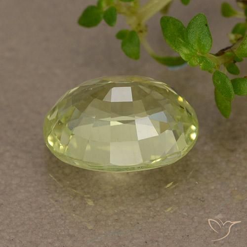 Crisoberillo naturale giallo da 1,76 ct, taglio ovale, VS