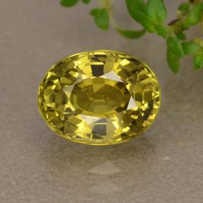 Crisoberillo naturale verde da 1,89 ct, taglio ovale, VS
