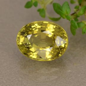 Crisoberillo naturale verde da 1,89 ct, taglio ovale, VS