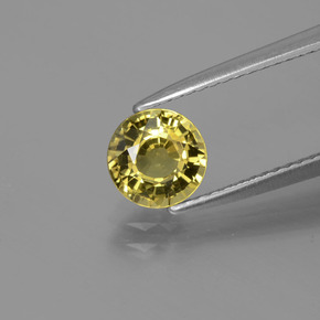 Crisoberillo Oro verdastro naturale da 1.22 ct, Taglio rotondo, VS