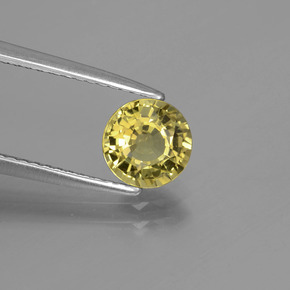 Crisoberillo Oro verdastro naturale da 1.22 ct, Taglio rotondo, VS
