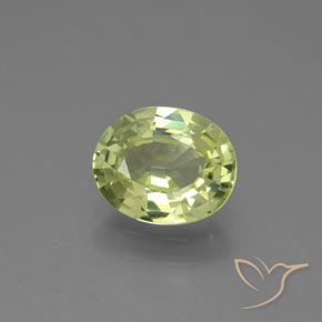 1.27ct Naturale Giallo verde Crisoberillo, Ovale, VVS-VS