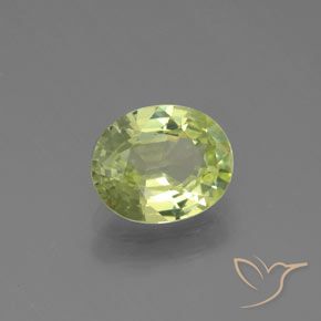 Crisoberillo Giallo verde naturale da 1.27 ct, Ovale, VVS-VS