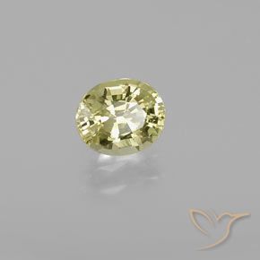 Crisoberillo Giallo medio naturale da 1.06 ct, Ovale, VVS