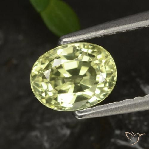Crisoberillo Giallo verde naturale da 1.16 ct, Ovale, VS-SI