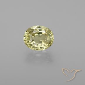 1.12ct Naturale Giallo chiaro Crisoberillo, Ovale, VVS-VS