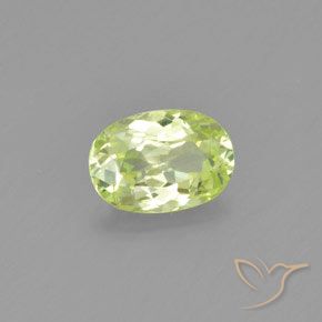 Crisoberillo Giallo Limone Chiaro naturale da 1.07 ct, Ovale, VVS-VS