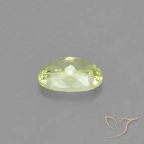 Crisoberillo Giallo Limone Chiaro naturale da 1.07 ct, Ovale, VVS-VS