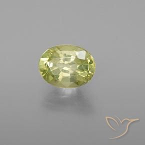 Crisoberillo Giallo verdastro naturale da 1.31 ct, Ovale, VVS-VS