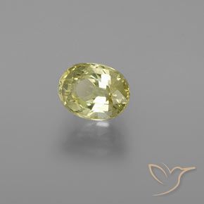 Crisoberillo Giallo medio naturale da 1.24 ct, Ovale, VVS-VS