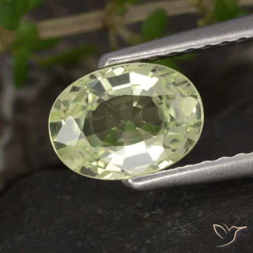 1.17ct Naturale Verde chiaro Crisoberillo, Ovale, VVS-VS