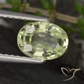 Crisoberillo Verde chiaro naturale da 1.17 ct, Ovale, VVS-VS