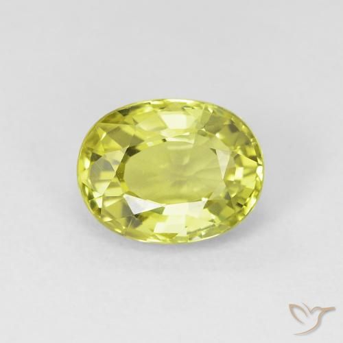 1.07ct Naturale Giallo medio Crisoberillo, Ovale, VVS