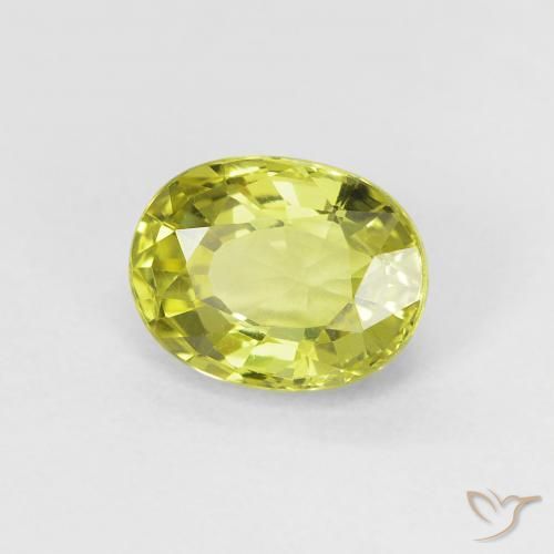 Crisoberillo Giallo medio naturale da 1.07 ct, Ovale, VVS