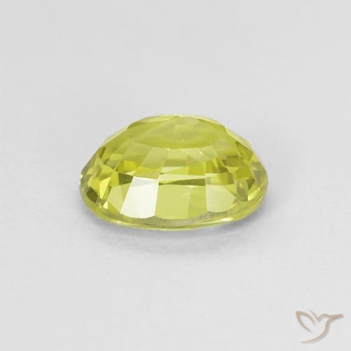 Crisoberillo Giallo medio naturale da 1.07 ct, Ovale, VVS