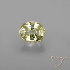 1.12ct Naturale Giallo verdastro Crisoberillo, Ovale, VS