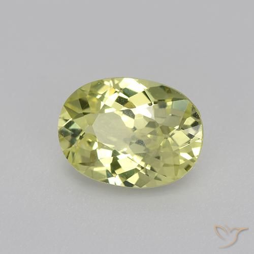 Crisoberillo Giallo medio naturale da 1.07 ct, Ovale, VVS-VS