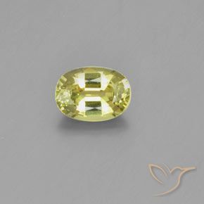 1.01ct Naturale Giallo medio-chiaro Crisoberillo, Ovale, VVS-VS